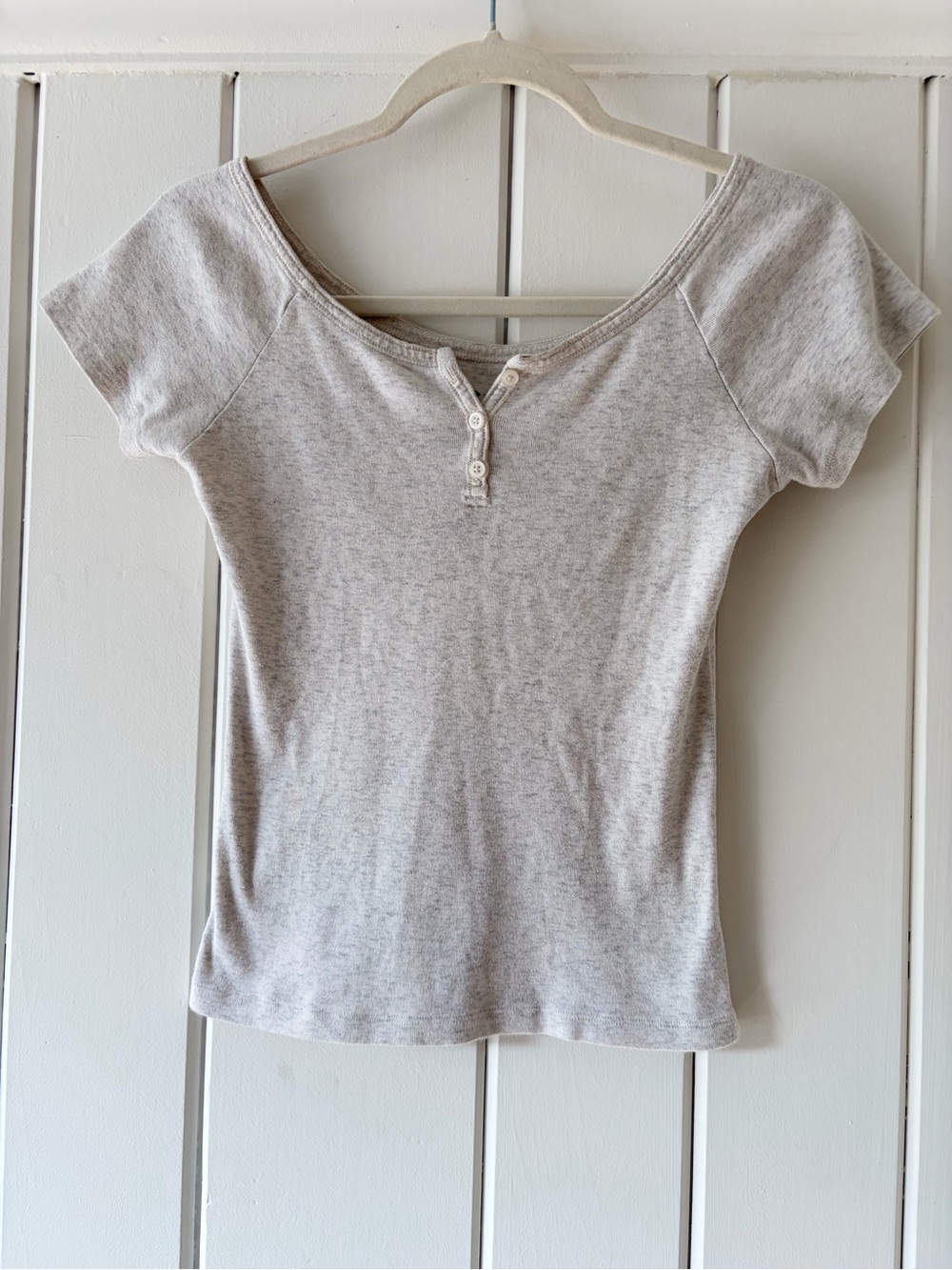 Brandy Melville Zelly Top - Light Heather Gray